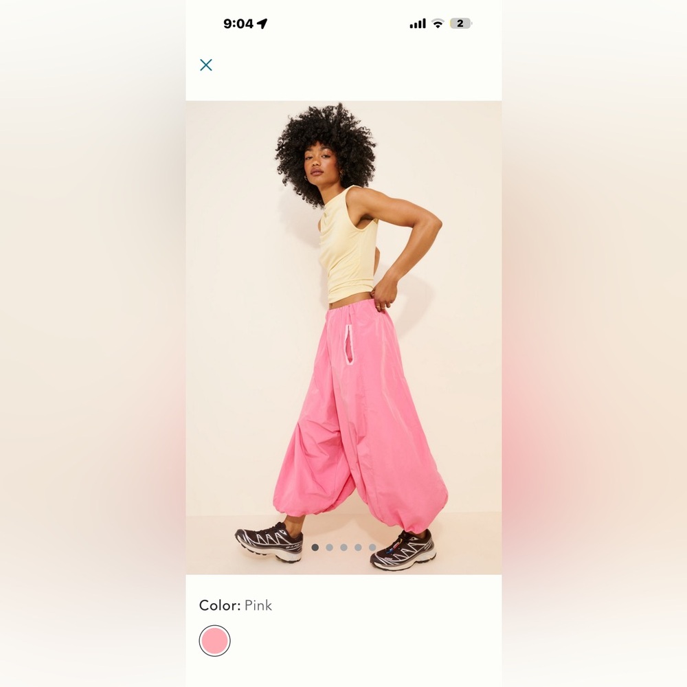 Anthropologie pink bubble leg high rise chino pants